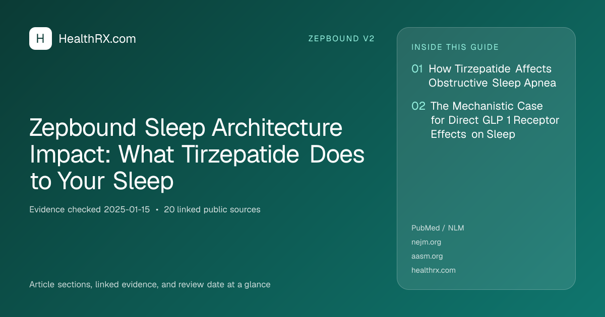 Evidence overview for Zepbound Sleep Architecture Impact: What Tirzepatide Does to Your Sleep
