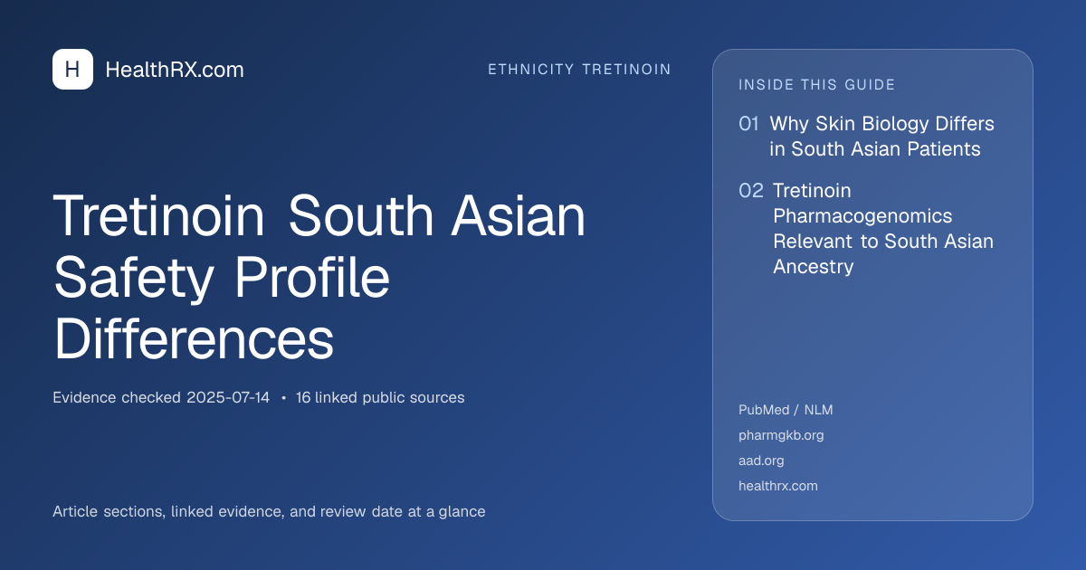 Evidence overview for Tretinoin South Asian Safety Profile Differences