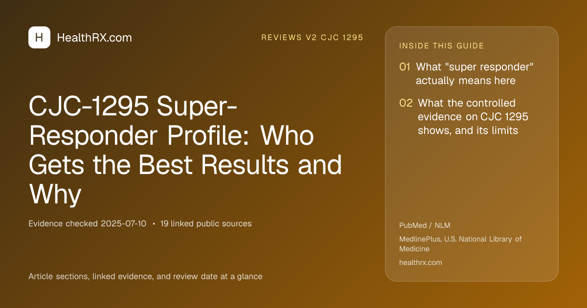 Evidence overview for CJC-1295 Super-Responder Profile: Who Gets the Best Results and Why