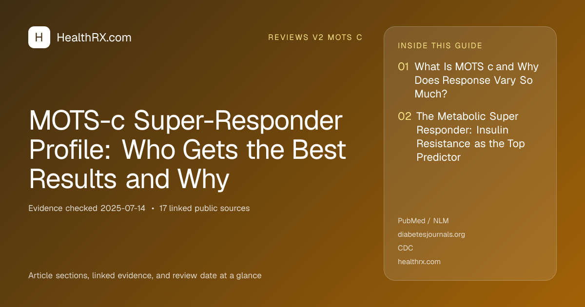 Evidence overview for MOTS-c Super-Responder Profile: Who Gets the Best Results and Why