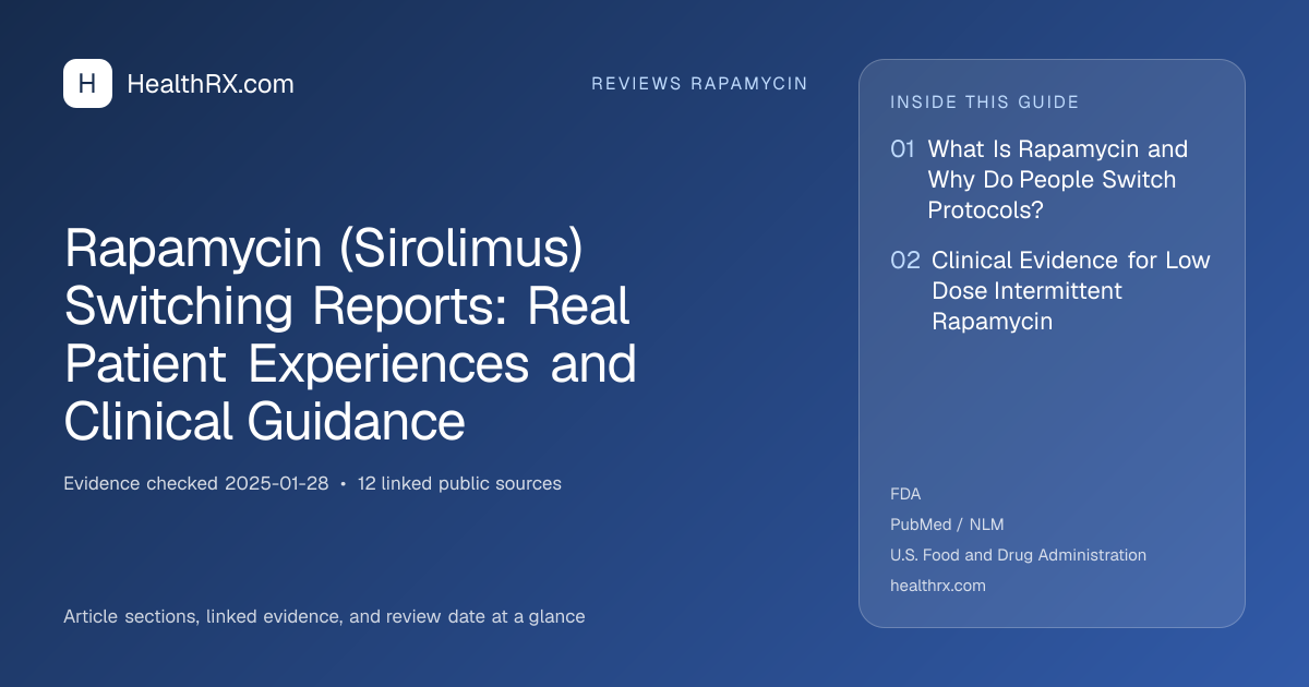 Evidence overview for Rapamycin (Sirolimus) Switching Reports: Real Patient Experiences and Clinical Guidance