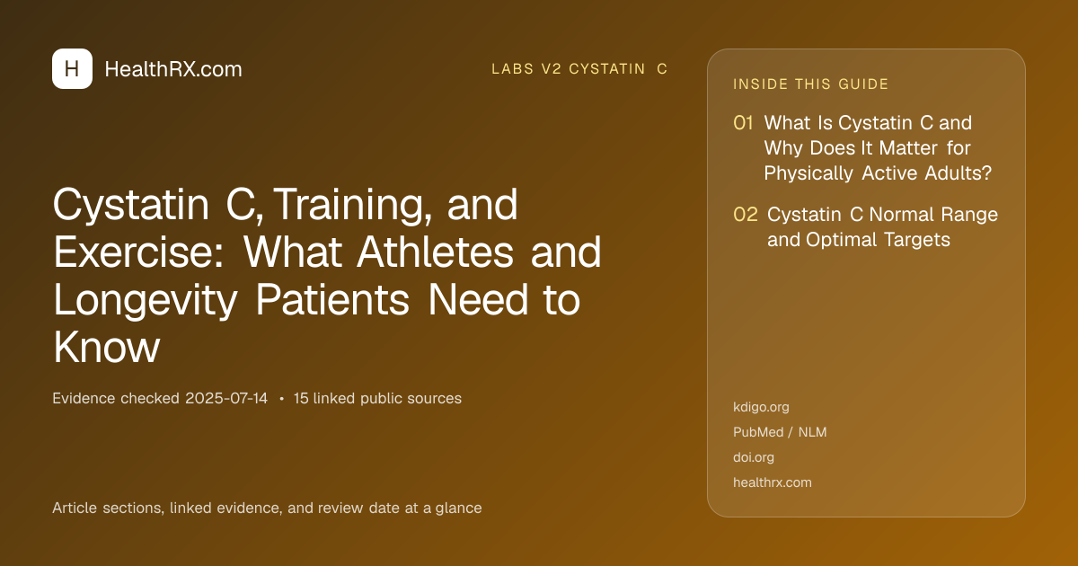 Evidence overview for Cystatin C, Training, and Exercise: What Athletes and Longevity Patients Need to Know
