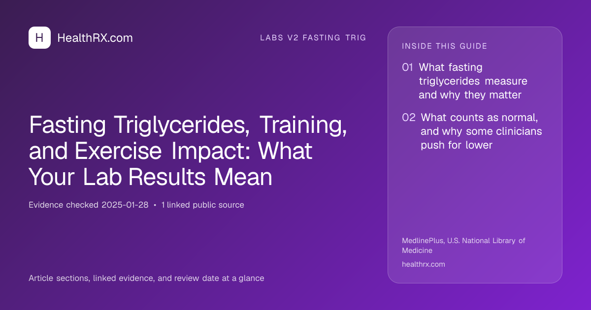 Evidence overview for Fasting Triglycerides, Training, and Exercise Impact: What Your Lab Results Mean