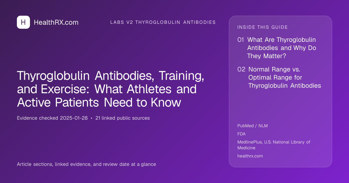 Evidence overview for Thyroglobulin Antibodies, Training, and Exercise: What Athletes and Active Patients Need to Know