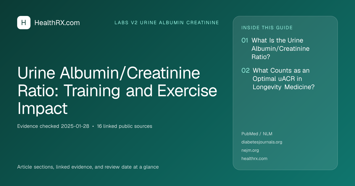 Evidence overview for Urine Albumin/Creatinine Ratio: Training and Exercise Impact
