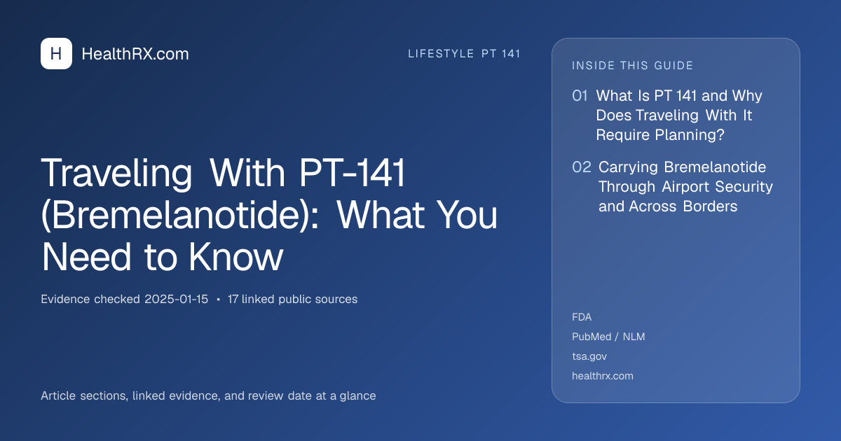 Evidence overview for Traveling With PT-141 (Bremelanotide): What You Need to Know