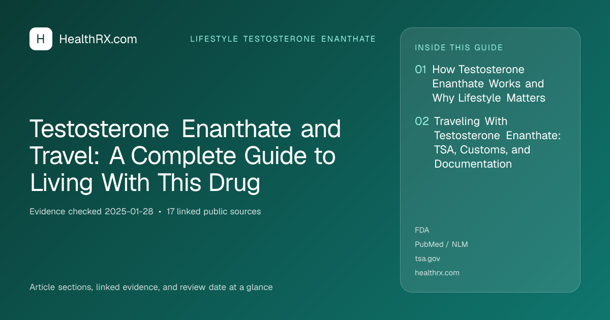 Evidence overview for Testosterone Enanthate and Travel: A Complete Guide to Living With This Drug