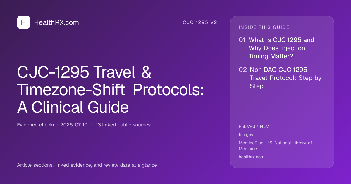 Evidence overview for CJC-1295 Travel & Timezone-Shift Protocols: A Clinical Guide