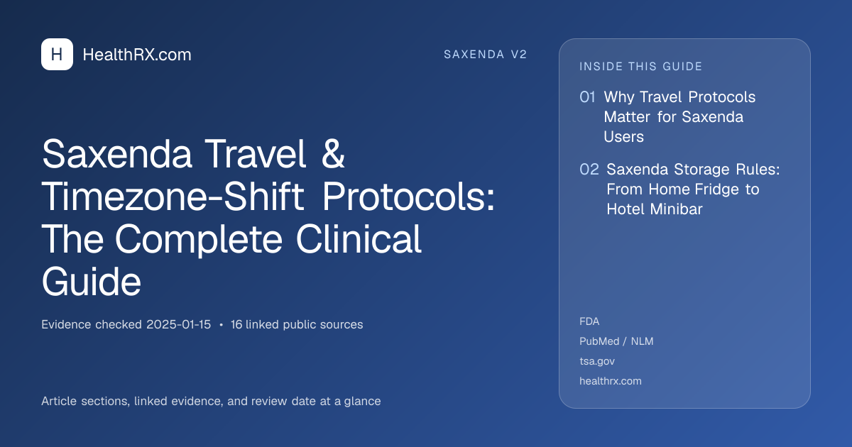Evidence overview for Saxenda Travel & Timezone-Shift Protocols: The Complete Clinical Guide