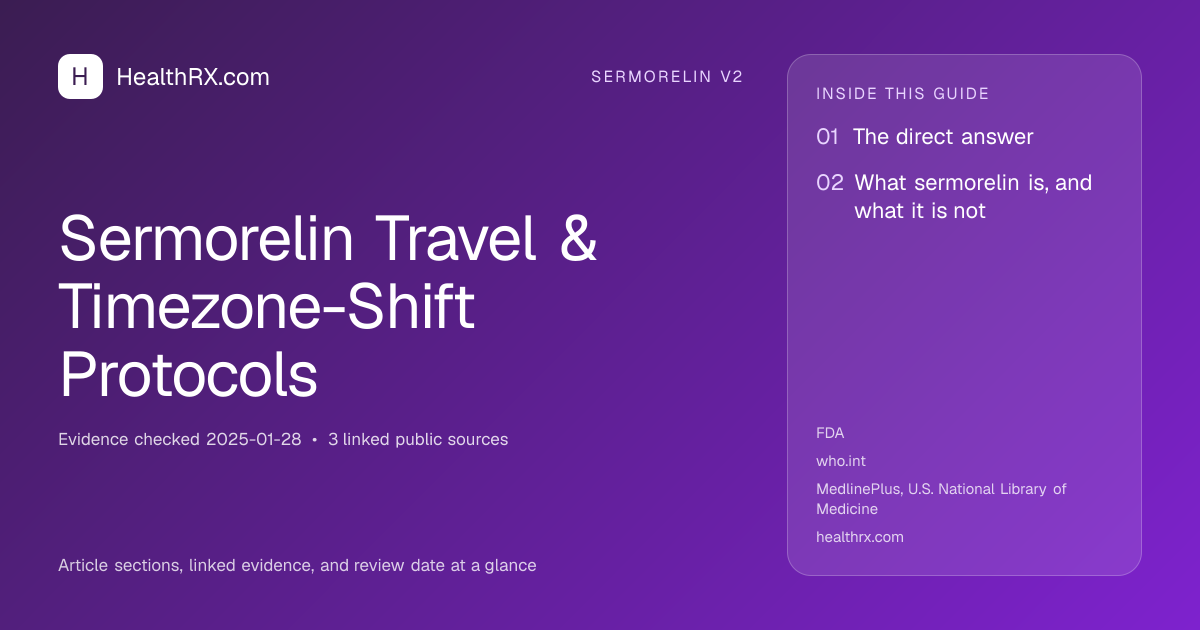 Evidence overview for Sermorelin Travel & Timezone-Shift Protocols