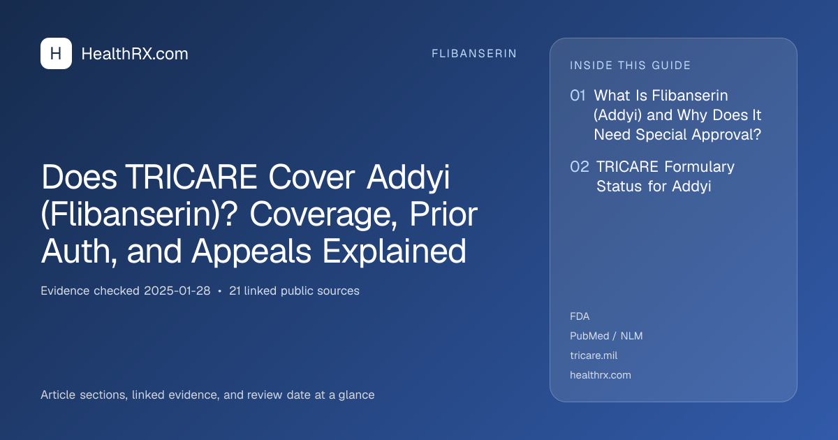 Evidence overview for Does TRICARE Cover Addyi (Flibanserin)? Coverage, Prior Auth, and Appeals Explained