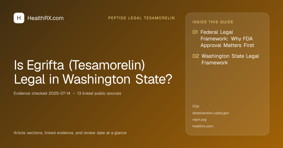 Evidence overview for Is Egrifta (Tesamorelin) Legal in Washington State?