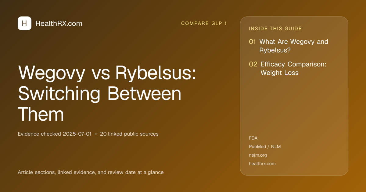Evidence overview for Wegovy vs Rybelsus: Switching Between Them