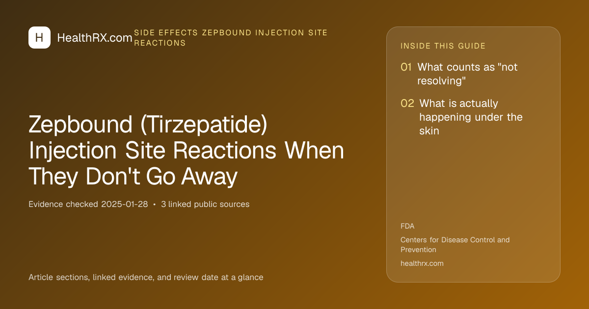 Evidence overview for Zepbound (Tirzepatide) Injection Site Reactions When They Don't Go Away
