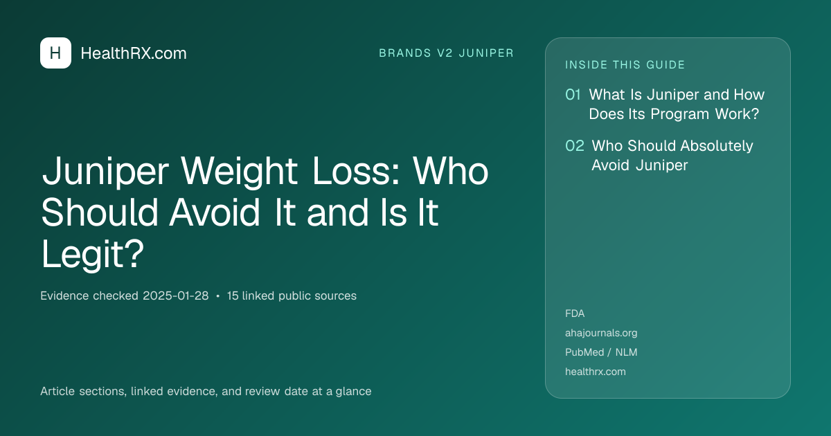 Evidence overview for Juniper Weight Loss: Who Should Avoid It and Is It Legit?
