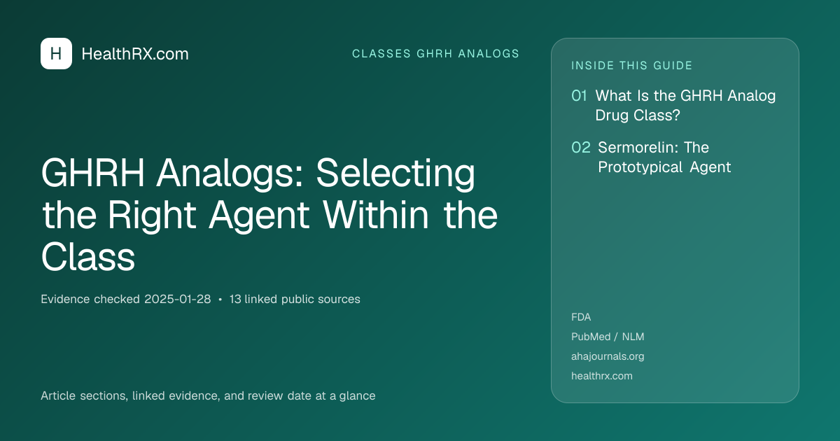Evidence overview for GHRH Analogs: Selecting the Right Agent Within the Class