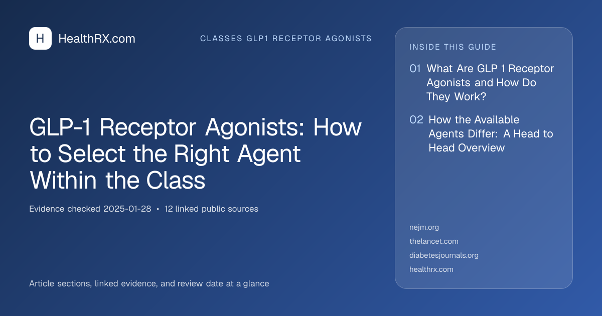 Evidence overview for GLP-1 Receptor Agonists: How to Select the Right Agent Within the Class