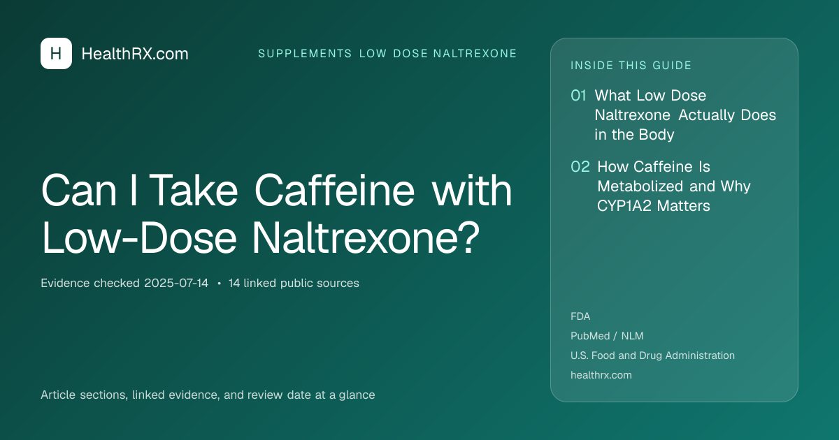 Evidence overview for supplements low dose naltrexone: Can I Take Caffeine with Low-Dose Naltrexone?