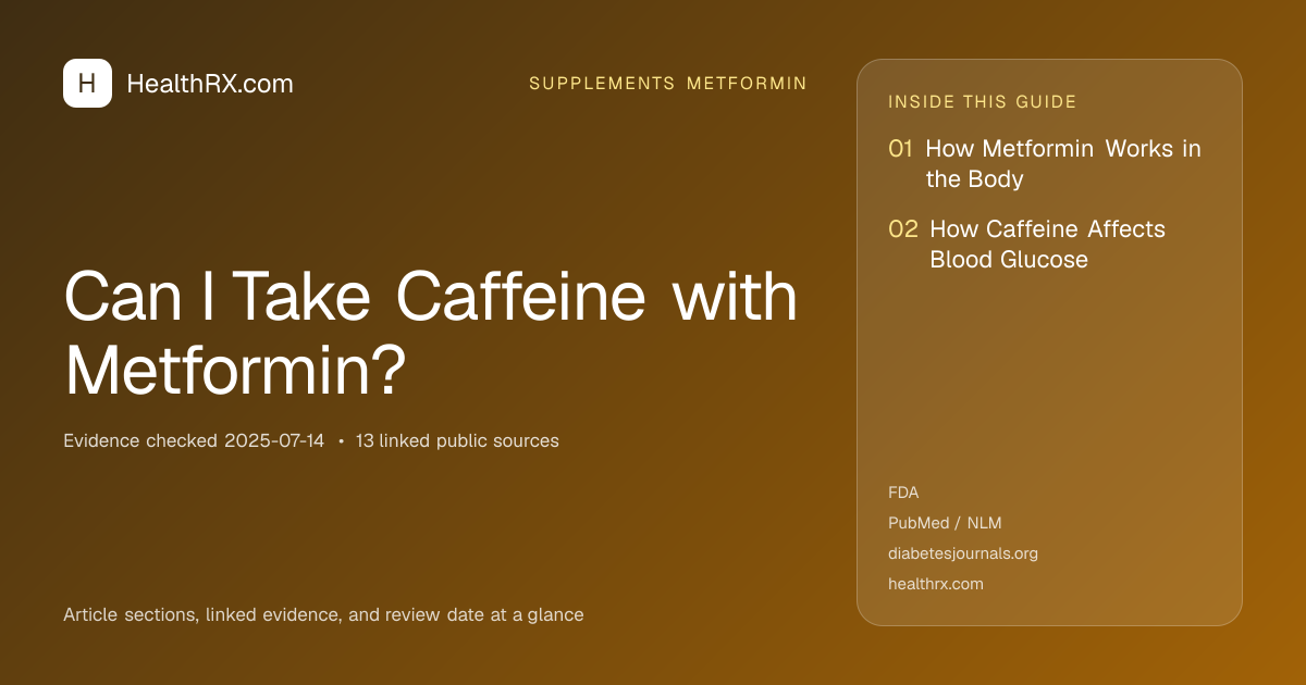 Evidence overview for supplements metformin: Can I Take Caffeine with Metformin?