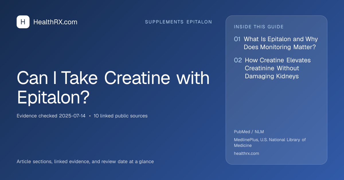 Evidence overview for Can I Take Creatine with Epitalon?