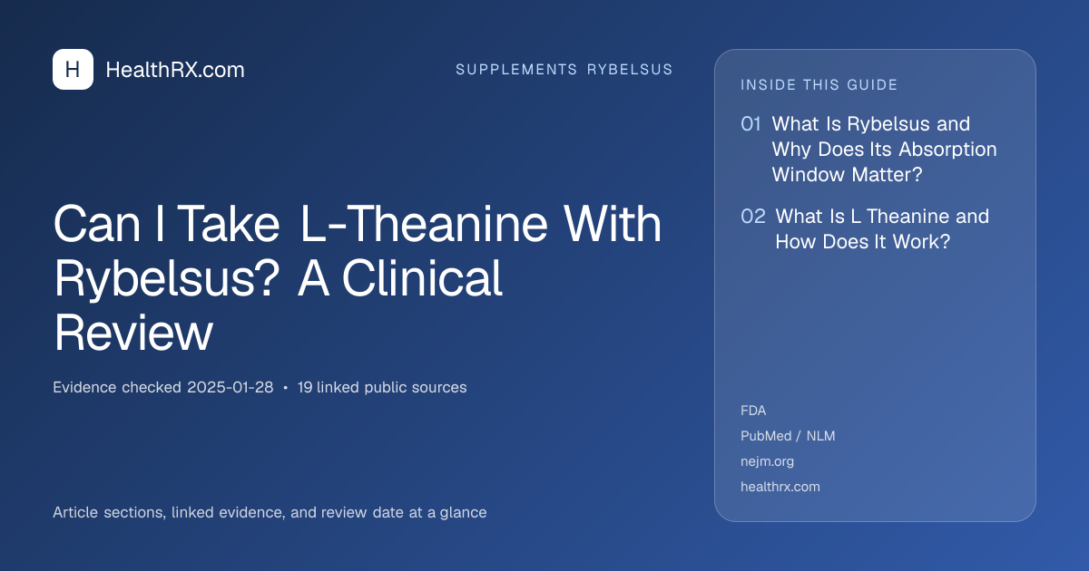 Evidence overview for Can I Take L-Theanine With Rybelsus? A Clinical Review