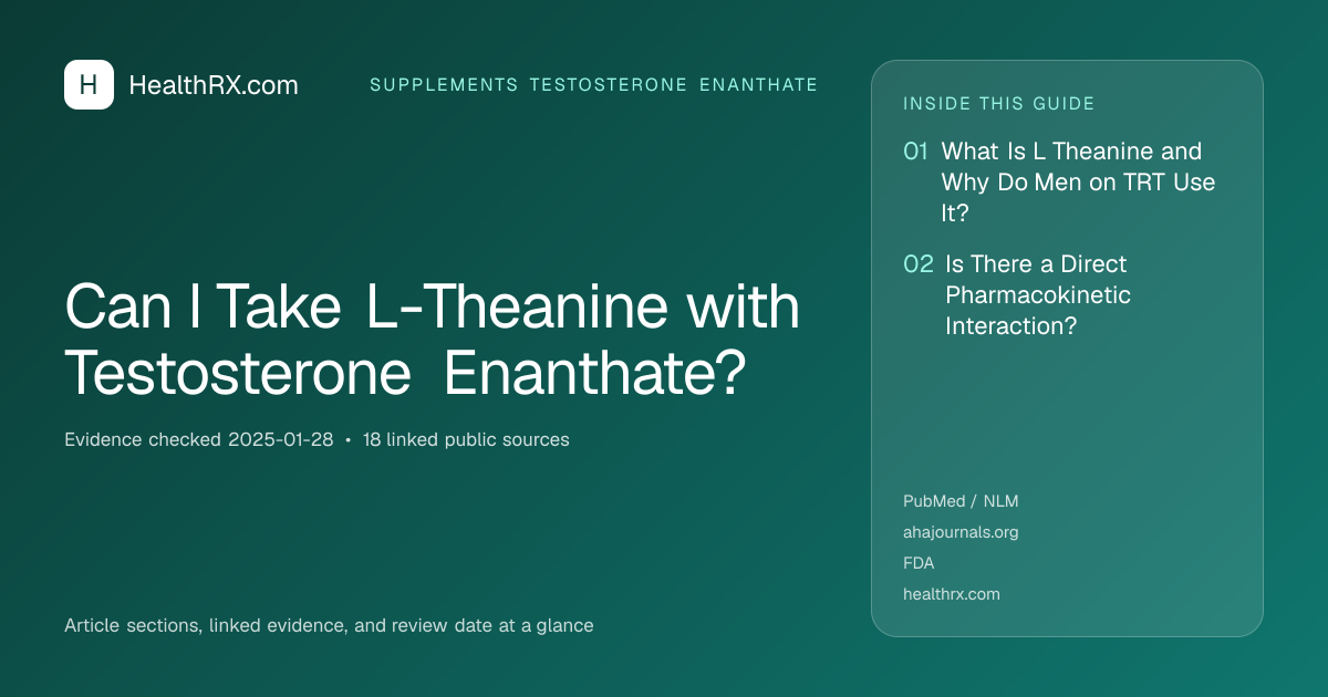 Evidence overview for Can I Take L-Theanine with Testosterone Enanthate?