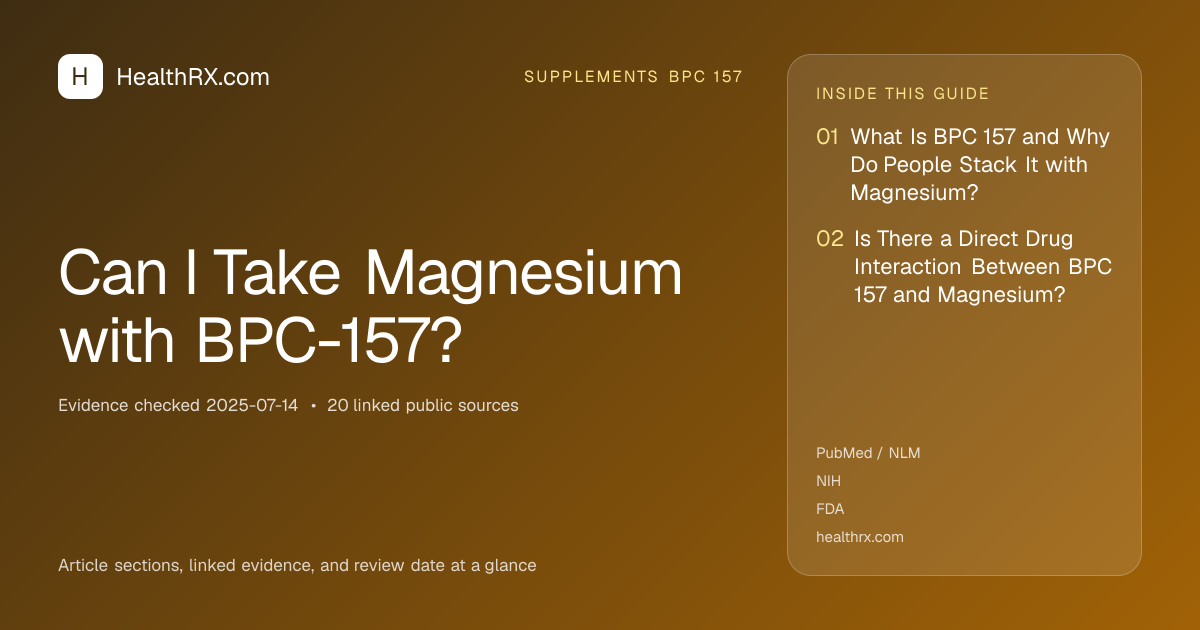 Evidence overview for Can I Take Magnesium with BPC-157?
