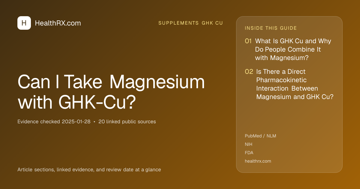 Evidence overview for Can I Take Magnesium with GHK-Cu?