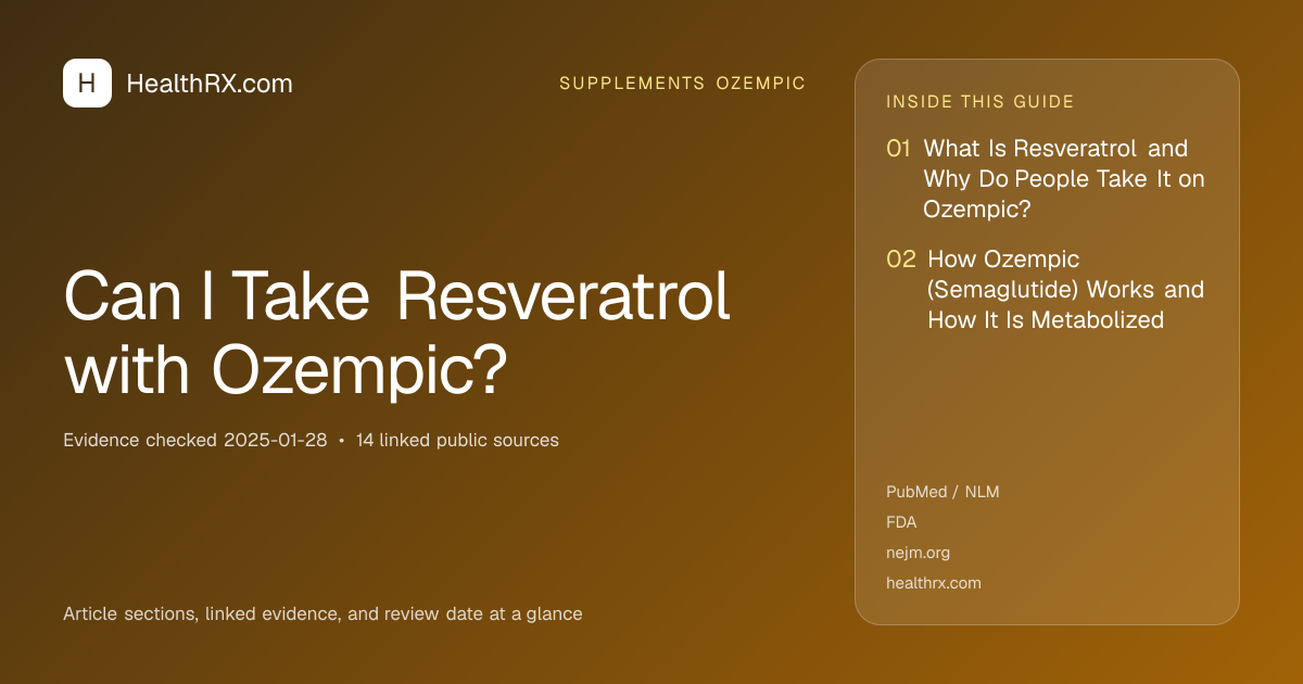 Evidence overview for Can I Take Resveratrol with Ozempic?