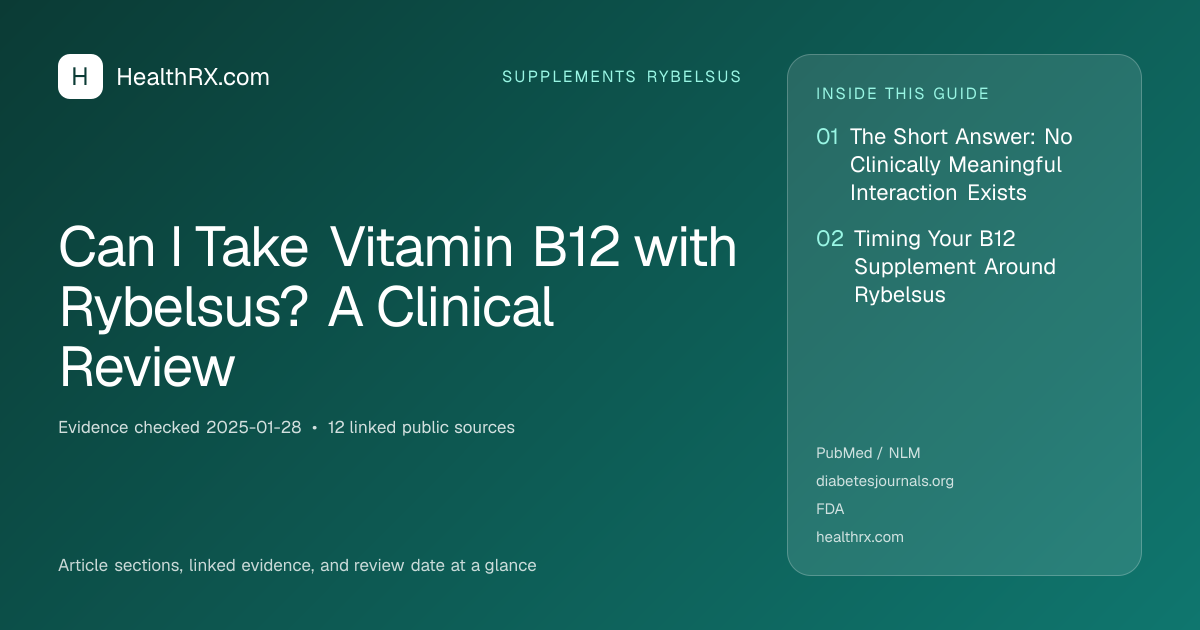 Evidence overview for Can I Take Vitamin B12 with Rybelsus? A Clinical Review