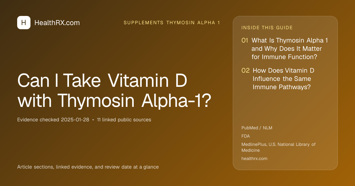 Evidence overview for Can I Take Vitamin D with Thymosin Alpha-1?