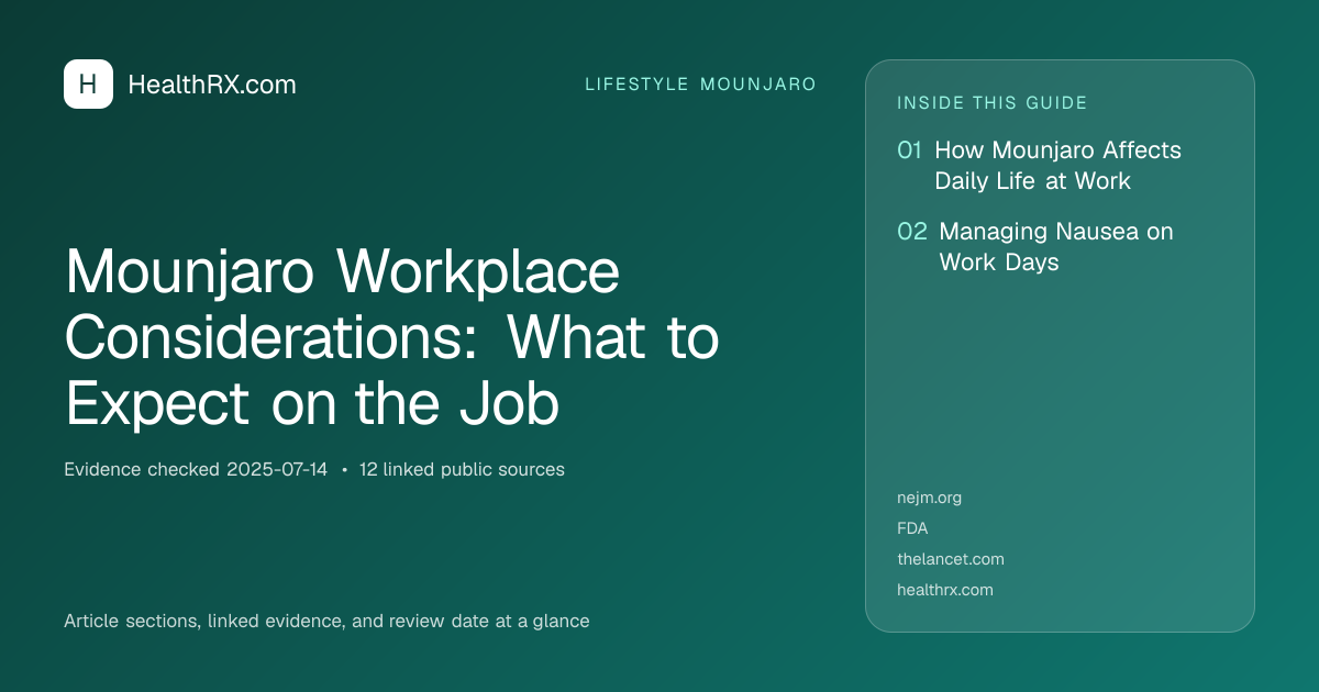 Evidence overview for Mounjaro Workplace Considerations: What to Expect on the Job