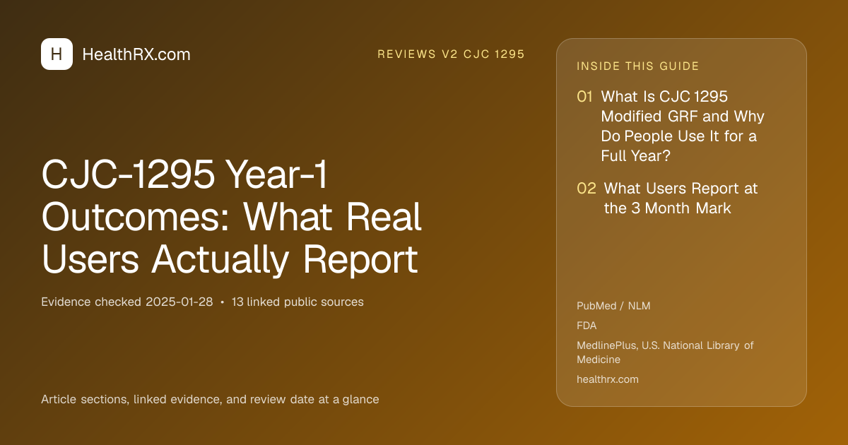 Evidence overview for CJC-1295 Year-1 Outcomes: What Real Users Actually Report