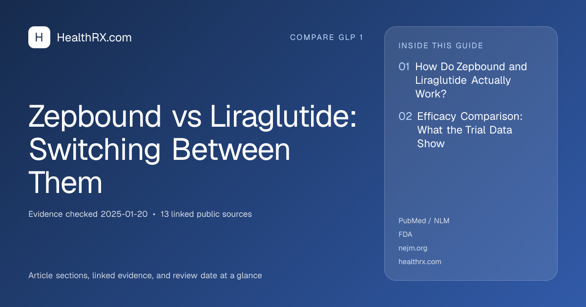 Evidence overview for Zepbound vs Liraglutide: Switching Between Them