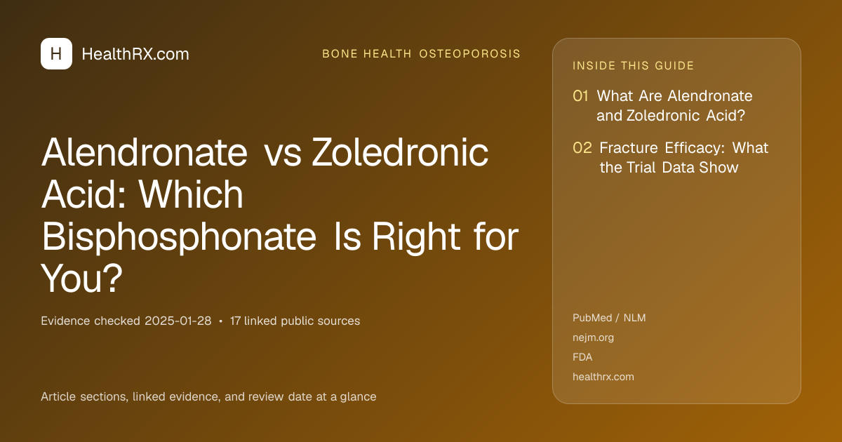 Evidence overview for bone health osteoporosis: Alendronate vs Zoledronic Acid: Which Bisphosphonate Is Right for You?