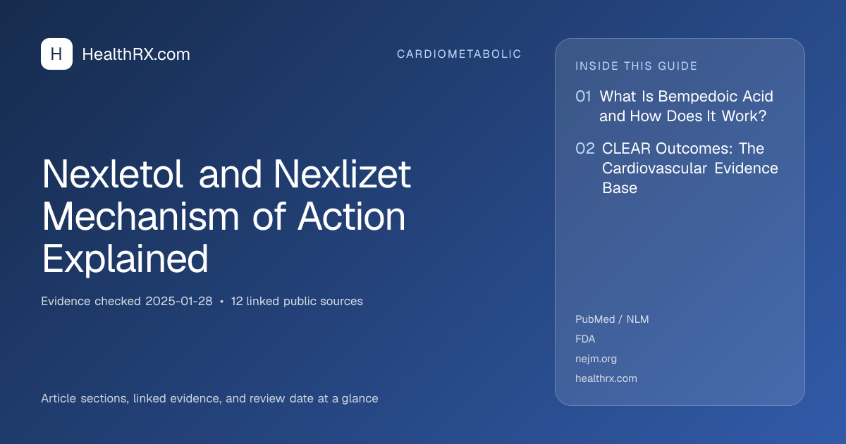 Evidence overview for Nexletol and Nexlizet Mechanism of Action Explained