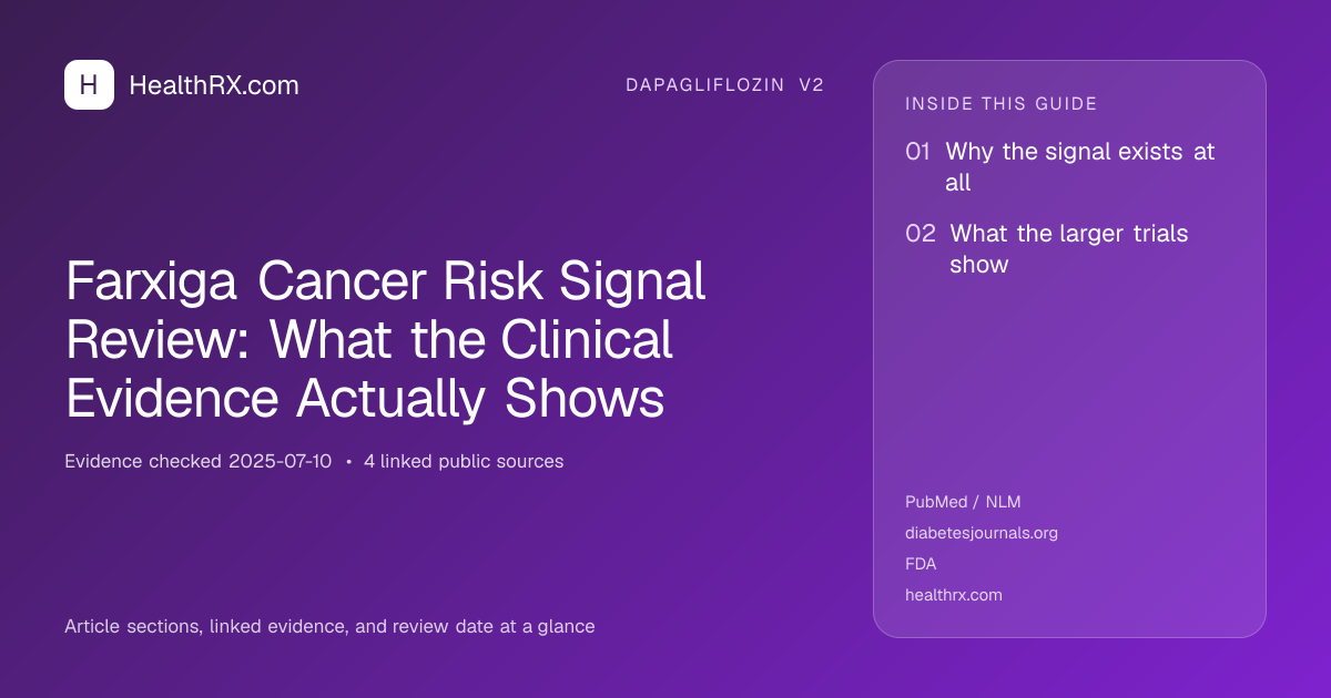 Evidence overview for Farxiga Cancer Risk Signal Review: What the Clinical Evidence Actually Shows