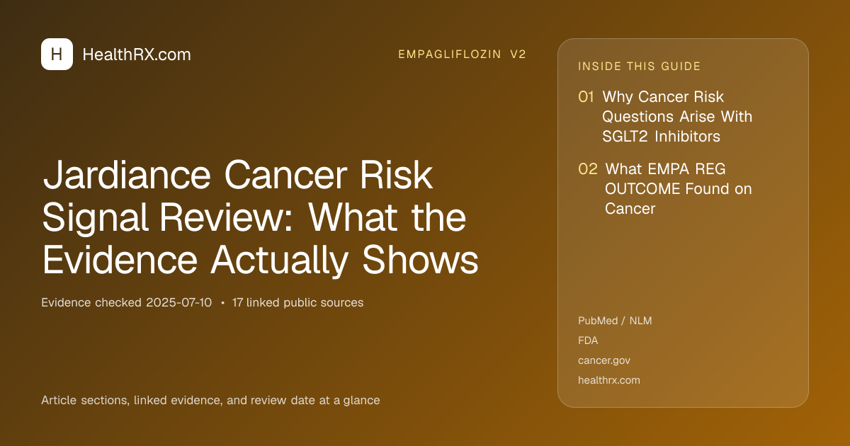 Evidence overview for Jardiance Cancer Risk Signal Review: What the Evidence Actually Shows