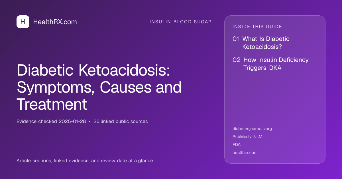 Evidence overview for insulin blood sugar: Diabetic Ketoacidosis: Symptoms, Causes and Treatment