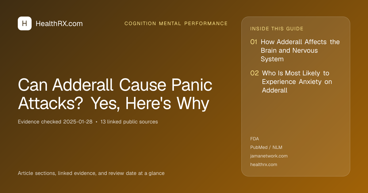 Evidence overview for cognition mental performance: Can Adderall Cause Panic Attacks? Yes, Here's Why