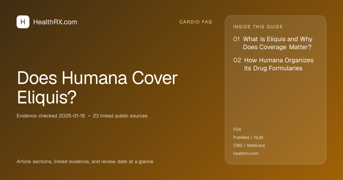 Evidence overview for Does Humana Cover Eliquis?
