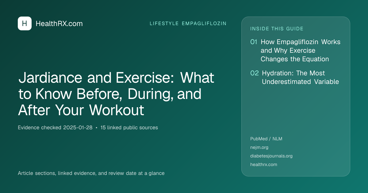 Evidence overview for lifestyle empagliflozin: Jardiance and Exercise: What to Know Before, During, and After Your Workout