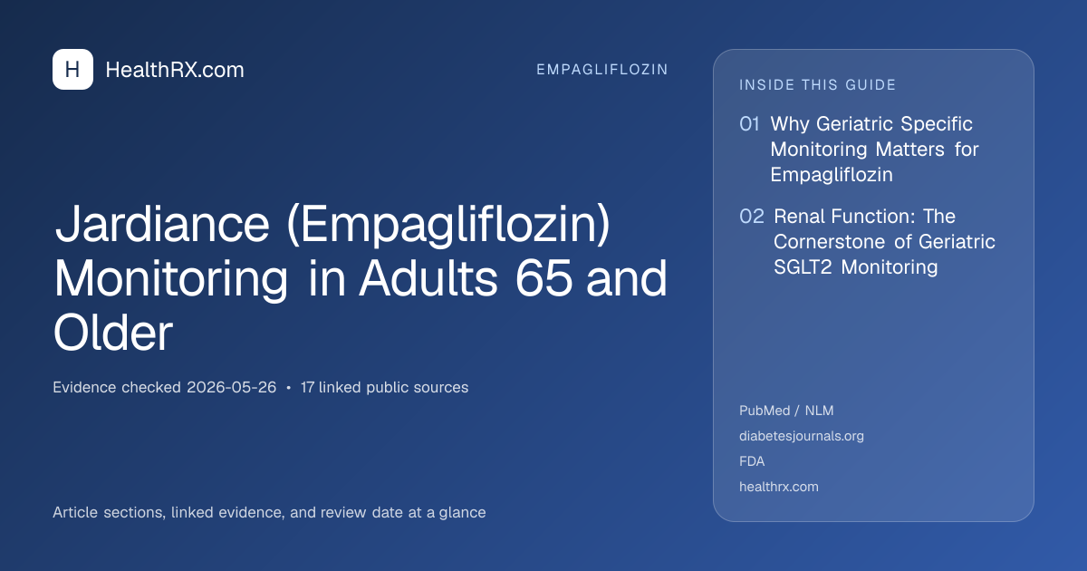 Evidence overview for Jardiance (Empagliflozin) Monitoring in Adults 65 and Older