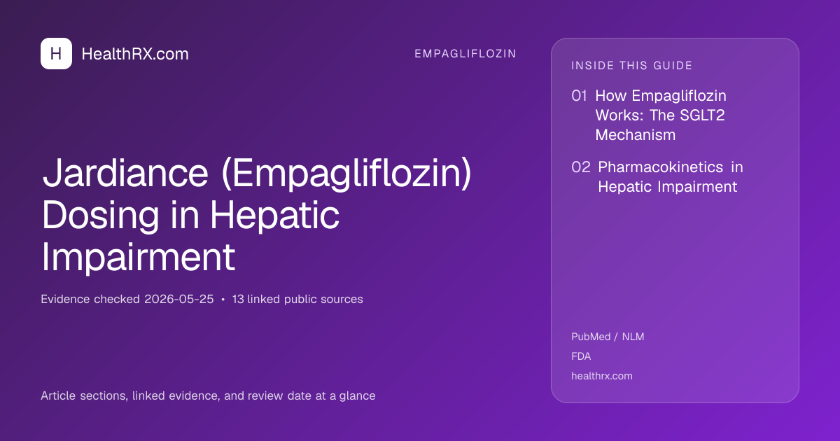 Evidence overview for Jardiance (Empagliflozin) Dosing in Hepatic Impairment