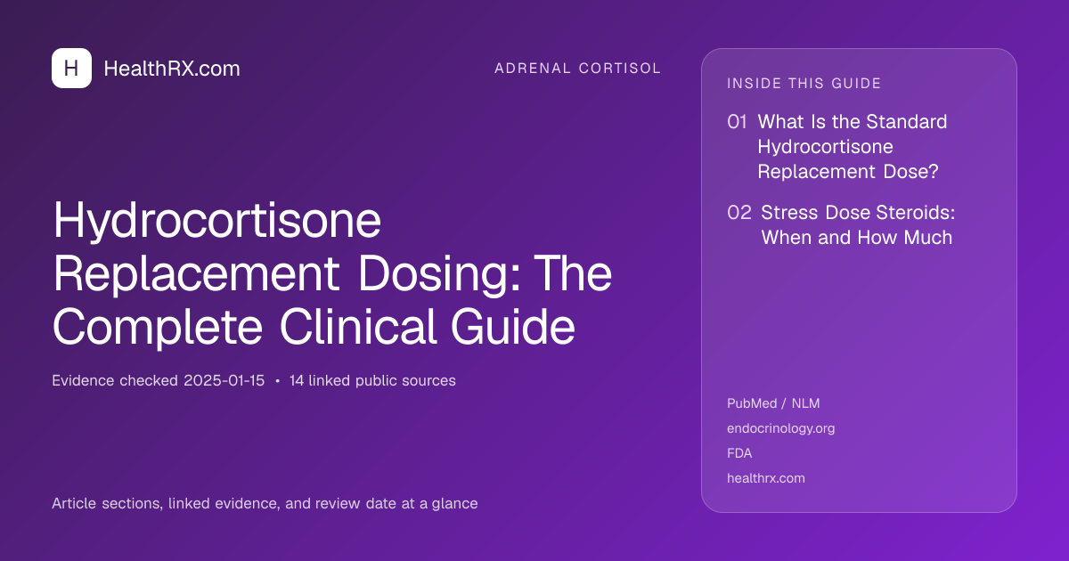 Evidence overview for Hydrocortisone Replacement Dosing: The Complete Clinical Guide