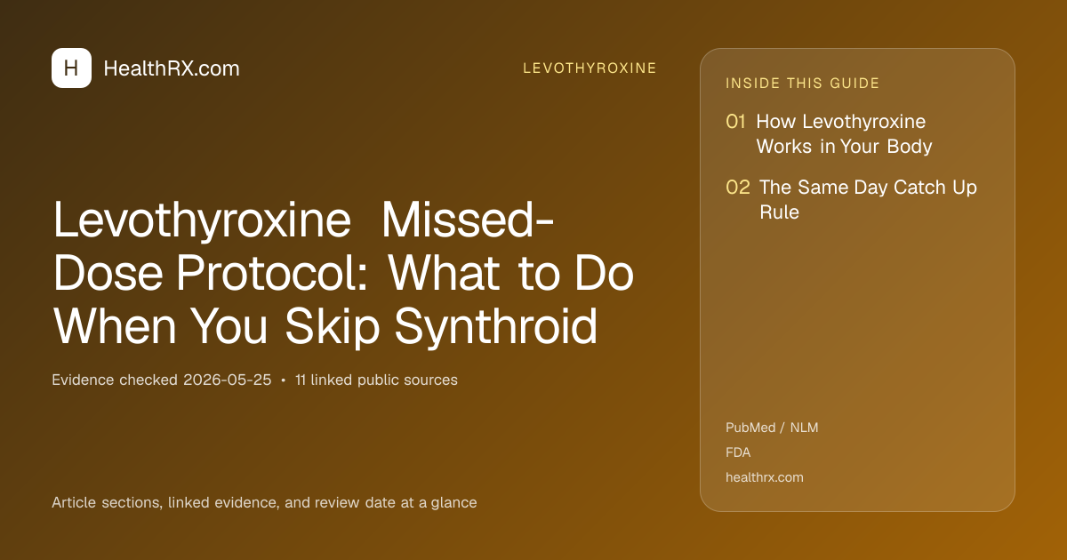 Evidence overview for levothyroxine: Levothyroxine Missed-Dose Protocol: What to Do When You Skip Synthroid