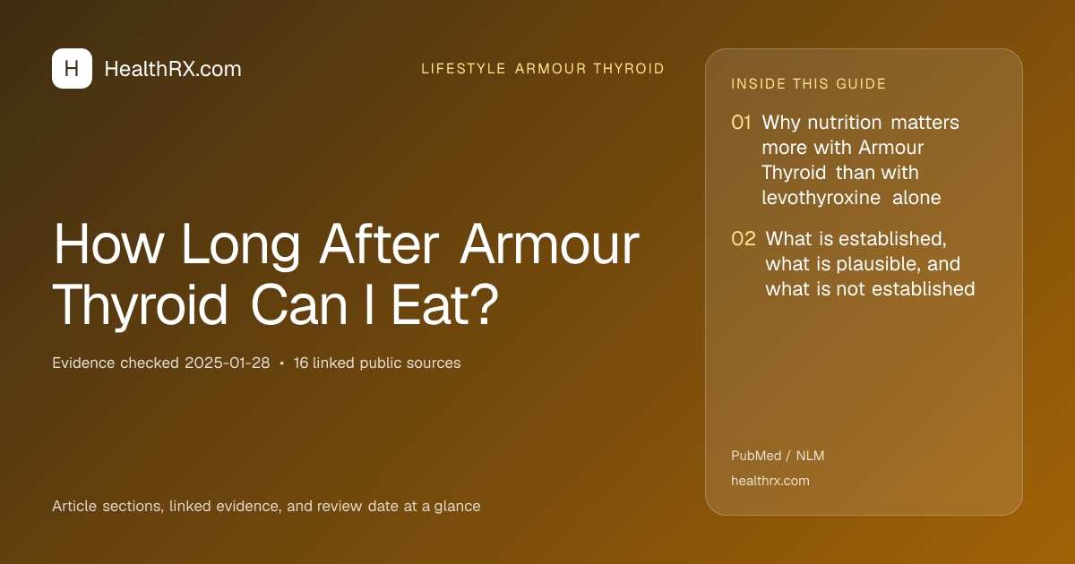 Evidence overview for lifestyle armour thyroid: How Long After Armour Thyroid Can I Eat?