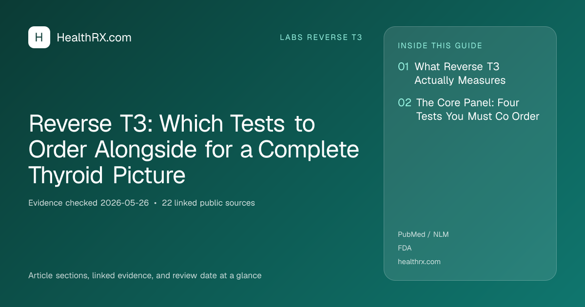 Evidence overview for Reverse T3: Which Tests to Order Alongside for a Complete Thyroid Picture