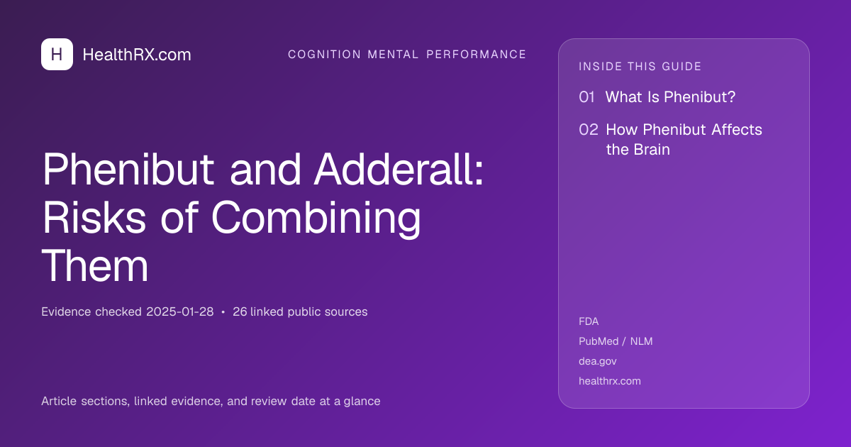 Evidence overview for cognition mental performance: Phenibut and Adderall: Risks of Combining Them