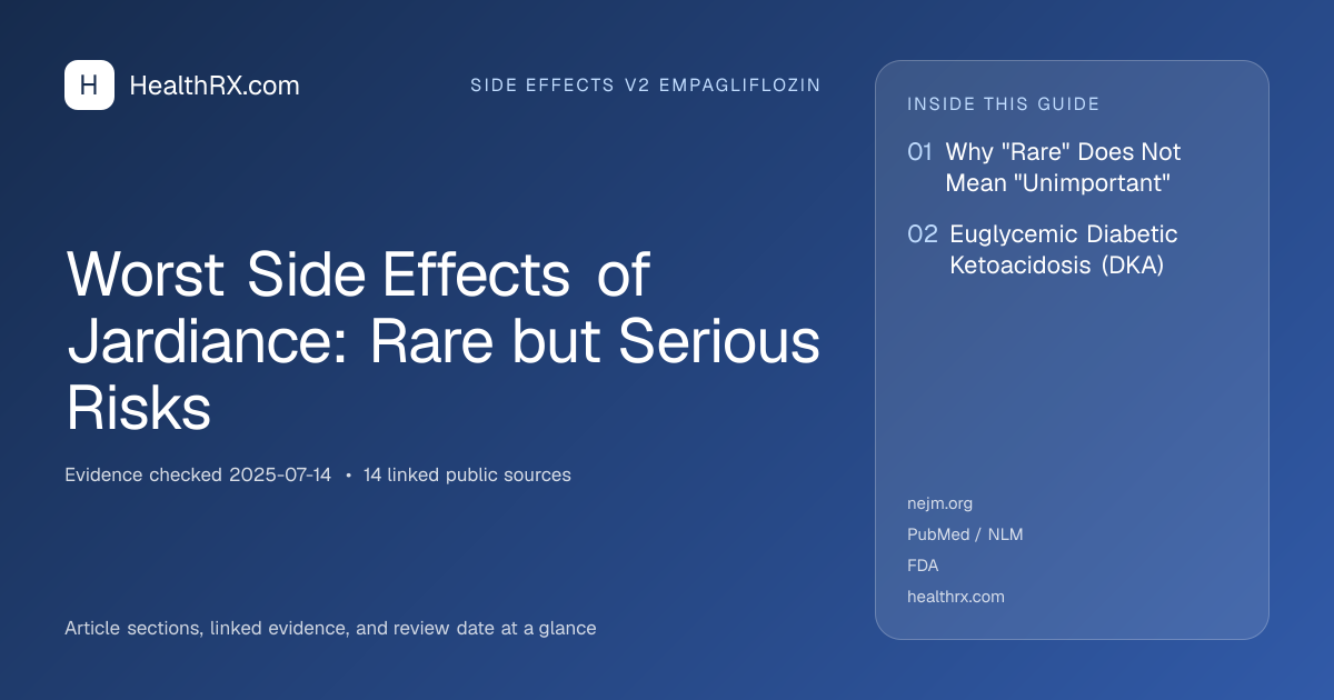 Evidence overview for Worst Side Effects of Jardiance: Rare but Serious Risks